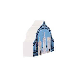 3/4" thick wooden illustration of a cemetery