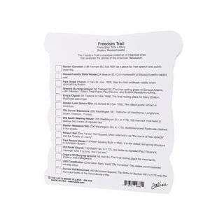 3/4" thick wooden model with printed text on a white background