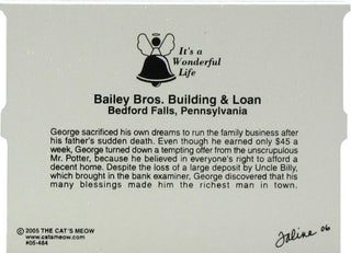 Back of product with text and logo, featuring 'It's a Wonderful Life' theme.