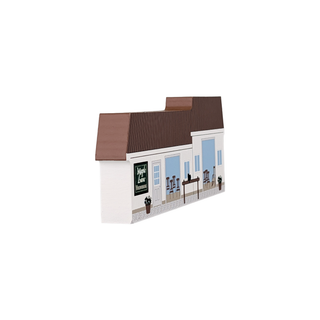 3/4 thick wooden model of an amish woodworking shop. 