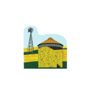 3/4" wooden replica of a corn silo  