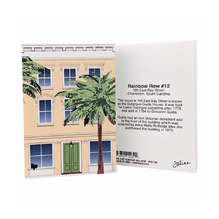 3/4" thick wooden illustration of a yellow house and a back model with black text on white background