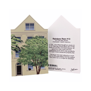 3/4" thick wooden model of a house and a back model with text on a white background