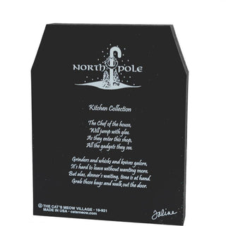 back or product with text about product on black background 