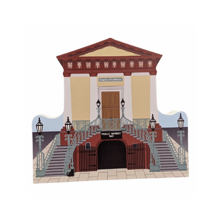 3/4" thick wooden Model of a historic landmark building with columns and steps
