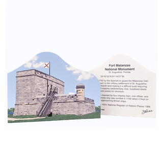 3/4" thick wooden illustration of a national monument and a back model with text on a white background