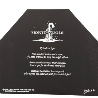 back of product with white text and 'North Pole' logo on a white background