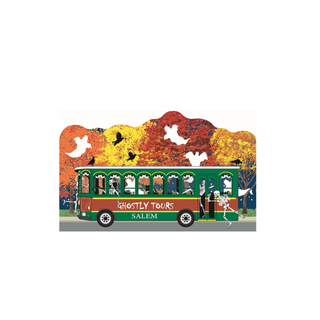 3/4" thick wooden model of a trolley