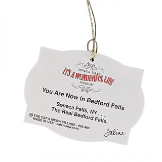 back of product with text and branding, hanging on a white background