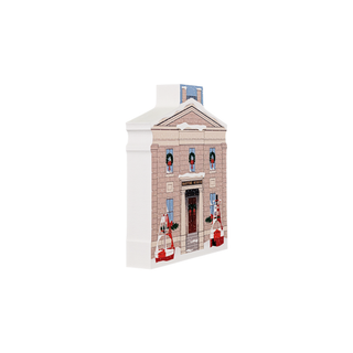 3/4" thick wooden model of a building labeled 'Maritime Museum' with Christmas decorations.