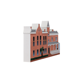 3/4" thick wooden illustration of an old jail