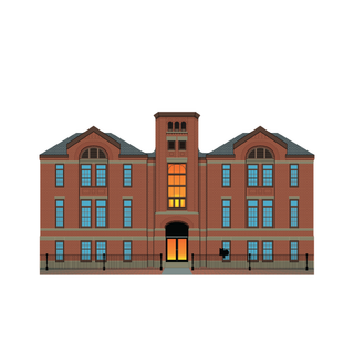 3/4" thick wooden replica of Jacob Bailey High School where Max, Dani, and Allison lure the Sanderson sisters inside