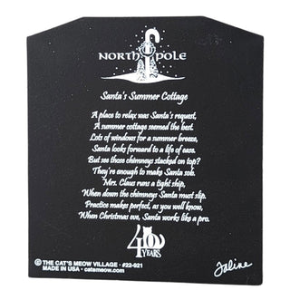 back of product with white text and 'North Pole' logo on a white background