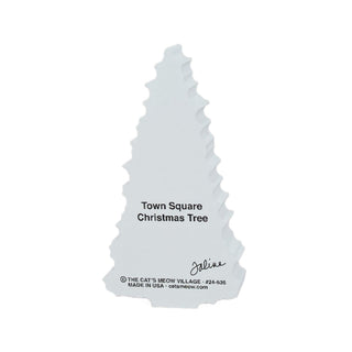 White Christmas 3/4" thick wooden tree-shaped object with text on a white background