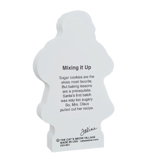 Decorative wooden replica with text on a white background