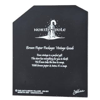 back of product with white text and 'North Pole' logo on a white background