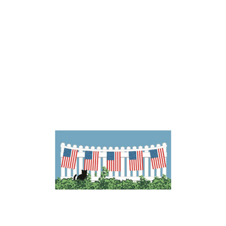 Patriotic Flag Fence