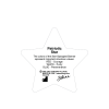 3/4" thick wooden american flag cut into a star shape text on back of piece