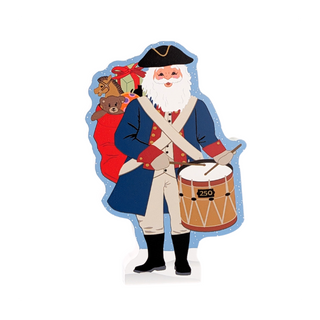 3/4" thick wooden santa representing America 250 on white background