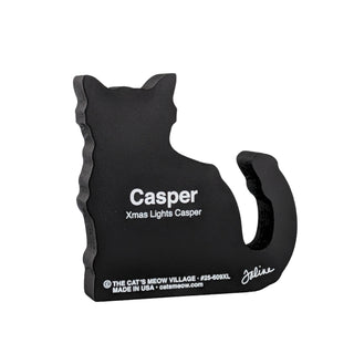 Black cat-shaped product with 'Casper' branding on a white background