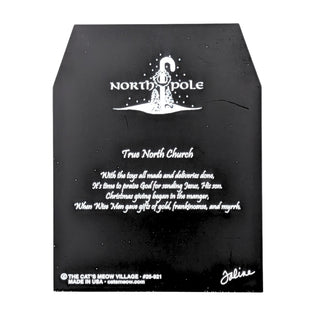 back of product with white text and 'North Pole' logo on a white background