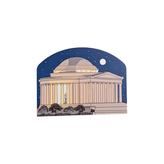 3/4" thick wooden illustration of a Jefferson Memorial