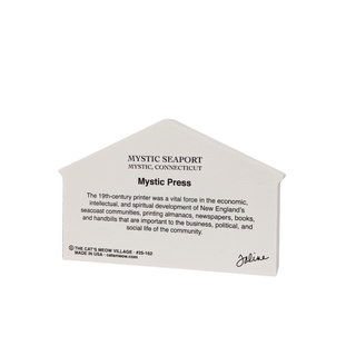3/4" thick wooden Mystic Press product with text on a white background