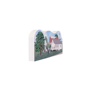3/4" thick wood illustration of an amish property with clothesline.