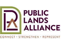 Logo of Public Lands Alliance with text 'Connect, Strengthen, Represent' on a white background