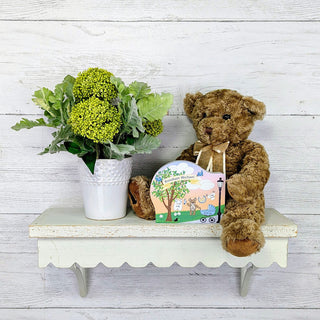 Baby Announcement W/ Teddy, Boy, Personalize Me!