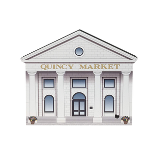 3/4" thick wooden Illustration of a building with a white background