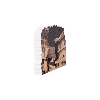 3/4" thick wooden illustration of Mammoth Cave and stars