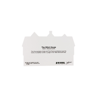 back of product with black text on a white background of the witch house