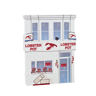 Wooden replica of a lobster pot restaurant 