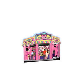3/4" wooden replica with an illustration of a retro-style arcade game cabinet with 'Whac-a-Mole' branding.