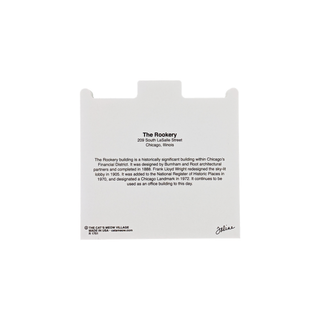 3/4" thick wooden model of the Rookery in Chicago on a white background