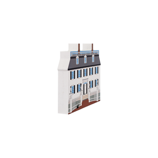 3/4" wooden replica with an illustration of a house on a white background