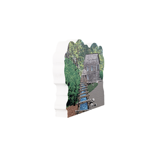 3/4" thick wooden illustration of a mill