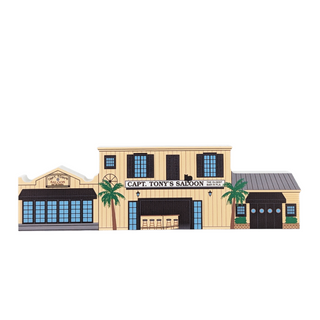 3/4" thick wooden Illustration of a saloon