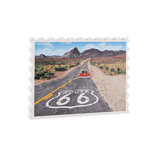 3/4" thick Route 66 road model with a red car in the desert