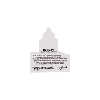 back of product  Bug Light with text on a white background