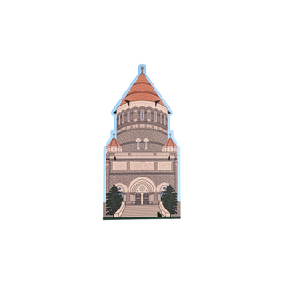 3/4" thick wooden illustration of a monument on a white background