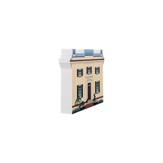 3/4" thick wooden illustration of a yellow home on a white background