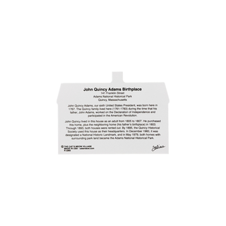 product back with Adams Birthplace on a white background