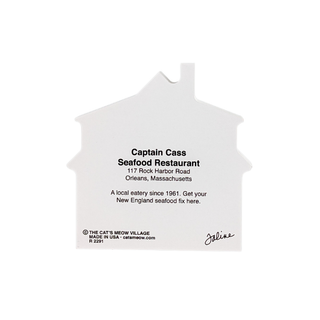 3/4" thick wooden figurine with black text and branding on a white background