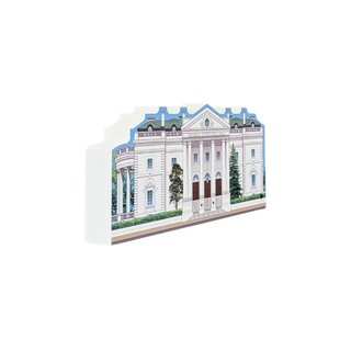 3/4" thick wooden replica with an illustration of a White House, shown against a plain white background.