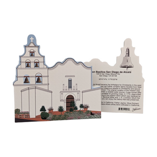 3/4" thick wooden model of a church and a back model with text