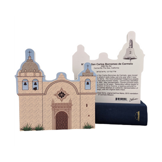 3/4" thick wooden model of a church and a back model with text