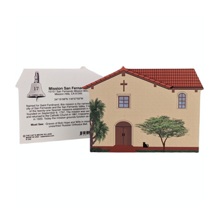 3/4" thick wooden model of a church and a back model with text