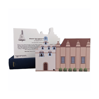 3/4" thick wooden model of a church and a back model with text
